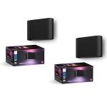 Philips Hue Dymera Smart Indoor and Outdoor Wall Sconces, Two Individually Controllable Light Beams, 2 Pack, Control with Hue App, Works with Voice Assistants
