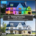 LETIANPAI 300FT Permanent Outdoor Lights,RGB Eaves Light with App Control Remote,DIY Scene Modes IP67 Waterproof Under Eave Lighting,Outdoor Lights for Decor,Garden Decor,House,Party,Holiday