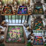 Mysterious Forest Red Mushroom Carpet Magic World Floor Mat for Living Room Bedroom Decor Soft Area Floor Mat Kitchen Rug