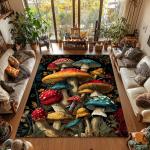 Mysterious Forest Red Mushroom Carpet Magic World Floor Mat for Living Room Bedroom Decor Soft Area Floor Mat Kitchen Rug