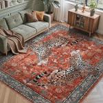 Moynesa Leopard Rug for Living Room Decor Home Jungle Tiger Sofa Rug Bedroom Bedside Rug Kitchen Coffee Table Floor Mat Gifts