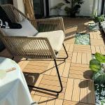 DIY Plastic Wood Flooring for Balcony Bathroom Courtyard Garden Terrace - Outdoor Splicing Waterproof Anti-Slip Floor Mat