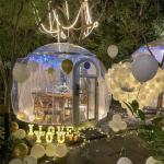 PC Starry Sky Room Light-Up Decorative String Lights Spherical Private Dining Rooms Outdoor Campsite Transparent Cabins Homestay