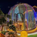 PC Starry Sky Room Light-Up Decorative String Lights Spherical Private Dining Rooms Outdoor Campsite Transparent Cabins Homestay