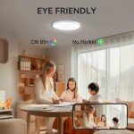 MODERN 12-Pack Super Thin 9inch 2800lm Flush Mount LED Ceiling Light White, 5000K Daylight, Undimmable Ceiling Light Surface Mount for Bedroom, Living Room, Dining Room, Garage, Office
