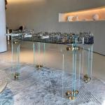 Villa transparent tempered crystal glass lamp mansion indoor high-end table football machine