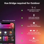 Philips Hue Dymera Smart Indoor and Outdoor Wall Sconces, Two Individually Controllable Light Beams, 1 Pack, Control With Hue App, Works With Voice Assistants