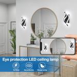 DAXGD Modern LED Wall Sconce 21W Indoor Wall Sconces Light Cool White 6500K Spiral Design Wall Mounted LED Lamp for Bedroom Stairwells Living Room Hallway Office (Black, 6500K)