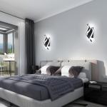 DAXGD Modern LED Wall Sconce 21W Indoor Wall Sconces Light Cool White 6500K Spiral Design Wall Mounted LED Lamp for Bedroom Stairwells Living Room Hallway Office (Black, 6500K)