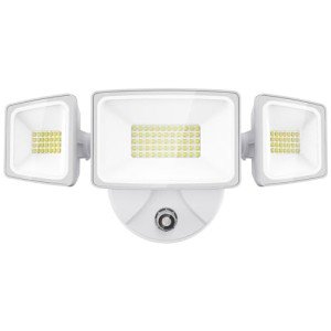 Onforu 60W LED Dusk to Dawn Outdoor Lighting, 6000LM Exterior Flood Lights, IP65 Waterproof Outdoor 3 Adjustable Heads Photocell Lights Fixture, 6500K Daylight Floodlights for Garage, Patio, Yard