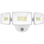 Onforu 60W LED Dusk to Dawn Outdoor Lighting, 6000LM Exterior Flood Lights, IP65 Waterproof Outdoor 3 Adjustable Heads Photocell Lights Fixture, 6500K Daylight Floodlights for Garage, Patio, Yard