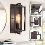 Maylaywood Industrial Wall Sconces Set of 2, Vintage Brown Wall Light Fixture E26 Base, Metal Rustic Wall Mount Lamp, Modern Indoor Lighting Hardwired