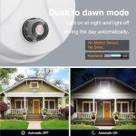 Onforu 60W LED Dusk to Dawn Outdoor Lighting, 6000LM Exterior Flood Lights, IP65 Waterproof Outdoor 3 Adjustable Heads Photocell Lights Fixture, 6500K Daylight Floodlights for Garage, Patio, Yard