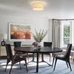 12.6" Modern Close to Ceiling Light with Linen Fabric Drum Shade,3-Light Semi Flush Mount Ceiling Light Fixture,Drum Light Fixtures Ceiling Mount for Kitchen, Bedroom, Bathroom, Living Room, Hallway