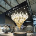 Ceiling Lamp Luxury Modern Custom Banquet Hall Chandelier Big Gold Crystal Led