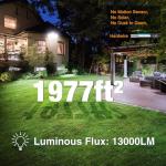 Onforu 100W LED Security Light, 9000LM Outdoor Indoor Flood Lights with 3 Adjustable Heads, IP65 Waterproof LED Exterior Floodlight, 6500K White Wall Mount Security Light for Yard, Garage(White)