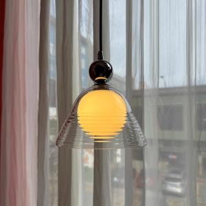 Modern Minimalist Glass Pendant Light for Balcony Bar Dining Room Bedroom Study Chandelier Indoor Led Wall Lamp Lighting Fixture