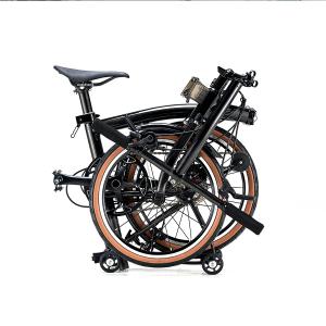 CRANSTON Carbon Fiber Ultra-light 7.5kg Folding Bike 16inch 349wheel 7speed Tri-Fold Mini Outdoor Bike For Adults Men's Bicycle