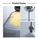 Modern Minimalist Glass Pendant Light for Balcony Bar Dining Room Bedroom Study Chandelier Indoor Led Wall Lamp Lighting Fixture