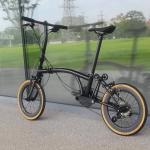 CRANSTON Carbon Fiber Ultra-light 7.5kg Folding Bike 16inch 349wheel 7speed Tri-Fold Mini Outdoor Bike For Adults Men's Bicycle