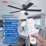 TCL 52" Black Ceiling Fan with Lights & Remote
