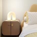 Creative U shape cream wind simple desktop LED table lamp bedroom bed night light white plug warm romantic beautiful beautiful