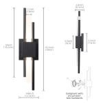 LOSNEOLAZ LED Wall Sconces,3000K Warm Light Acrylic Lacquered Black Wall Sconce for Bedroom,Bathroom,Living Room,Hallway(1 pcs)