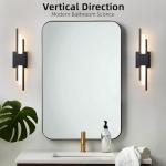 LOSNEOLAZ LED Wall Sconces,3000K Warm Light Acrylic Lacquered Black Wall Sconce for Bedroom,Bathroom,Living Room,Hallway(1 pcs)