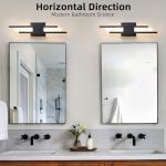 LOSNEOLAZ LED Wall Sconces,3000K Warm Light Acrylic Lacquered Black Wall Sconce for Bedroom,Bathroom,Living Room,Hallway(1 pcs)