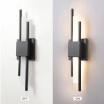 LOSNEOLAZ LED Wall Sconces,3000K Warm Light Acrylic Lacquered Black Wall Sconce for Bedroom,Bathroom,Living Room,Hallway(1 pcs)