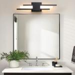 LOSNEOLAZ LED Wall Sconces,3000K Warm Light Acrylic Lacquered Black Wall Sconce for Bedroom,Bathroom,Living Room,Hallway(1 pcs)