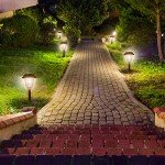 XMCOSY+ Solar Lights Outside Waterproof - 4 Pack Auto On/Off 10-40 LM Dimmable Outdoor Solar Lights for Yard Garden Pathway Driveway Walkway (Warm White)