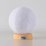 3D Moon Lamp Bedside Table Lamp USB Rechargeable Night Lights with Stand Dimmable LED Desk Light For Living Room Bedroom Decor