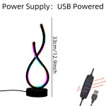 1PC Nordic style more than the heart table lamp, three-tone light/magic running horse light, suitable for gaming room living roo