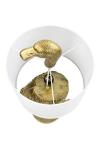Creative Co-Op Resin Flamingo Table Lamp with Linen Shade, Gold Finish, 32"