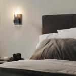 Zevluck 1-Light Wall Sconce, Matte Black Bathroom Vanity Light with Cylinder Clear Glass, Modern Hardwired Vanity Wall Lamps for Bathroom, Bedroom, Living Room, Stairs, Hallway