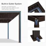 Custom-Made Outdoor Gazebo Pergola with LED Lighting, Sliding Screen Wall, and Motorized Roof System – Perfect for Poolside Ret