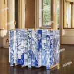 JCC Italian light luxury dining side cabinet creative home painted locker villa against the wall into the home solid wood cabine