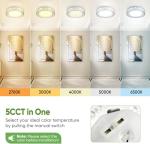 Lightania 18 Inch Flush Mount Ceiling Light, Modern Brushed Nickel LED Ceiling Light Fixture, 35W 3500LM 2700-6500K Adjustable, Dimmable Ceiling Lights for Bedroom, Kitchen, Hallway, Bathroom, ETL