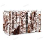 JCC Italian light luxury dining side cabinet creative home painted locker villa against the wall into the home solid wood cabine