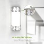 ASD 12 Inch LED Indoor Wall Sconce - Brushed Nickel Modern Dimmable 15W 2700K-5000K Adjustable Wall Mounted Light Fixtures, Wall Lights for Bedroom, Bathroom, Living Room, Hallway Decor - ETL