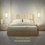 ASD 12 Inch LED Indoor Wall Sconce - Brushed Nickel Modern Dimmable 15W 2700K-5000K Adjustable Wall Mounted Light Fixtures, Wall Lights for Bedroom, Bathroom, Living Room, Hallway Decor - ETL