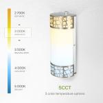 ASD 12 Inch LED Indoor Wall Sconce - Brushed Nickel Modern Dimmable 15W 2700K-5000K Adjustable Wall Mounted Light Fixtures, Wall Lights for Bedroom, Bathroom, Living Room, Hallway Decor - ETL