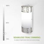 ASD 12 Inch LED Indoor Wall Sconce - Brushed Nickel Modern Dimmable 15W 2700K-5000K Adjustable Wall Mounted Light Fixtures, Wall Lights for Bedroom, Bathroom, Living Room, Hallway Decor - ETL