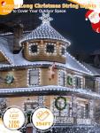 BrightChristmas Christmas Lights 1200 LED 394 FT, Waterproof Outdoor String Lights with Remote and Timer, Christmas Tree Lights with 8 Modes Dimmable, Fairy Lights for Holiday Decor (Cool White)