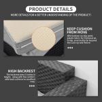 7 Piece Outdoor Furniture Set, 60000BTU 45" Outdoor Propane Fire Pit Table, Non-Slip Mat and Waterproof Cover, Light Gray