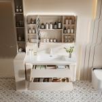Drawer Vanity Bathroom Cabinet Fix Ceramic Light Bathroom Mirror Storage Toilet Portable Wall Open Kasten Bathroom Furniture
