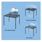 Bioclimatic gazebo custom stitching large size electric manual terrace restaurant outdoor party pergola LED RGB light fan light