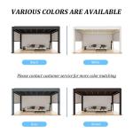 Bioclimatic gazebo custom stitching large size electric manual terrace restaurant outdoor party pergola LED RGB light fan light