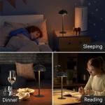 Moragin 2 Pack Led Cordless Table Lamps Rechargeable,Table Lights Battery Operated-IP65 Waterproof-for Outdoor Patio/Restaurants/Home/Dinner/Table Lighting-Touch Control & Dimmable